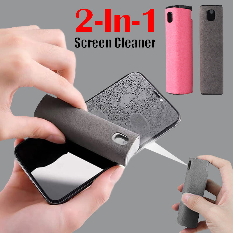 2-in-1 Portable Screen Cleaner Spray & Wipe