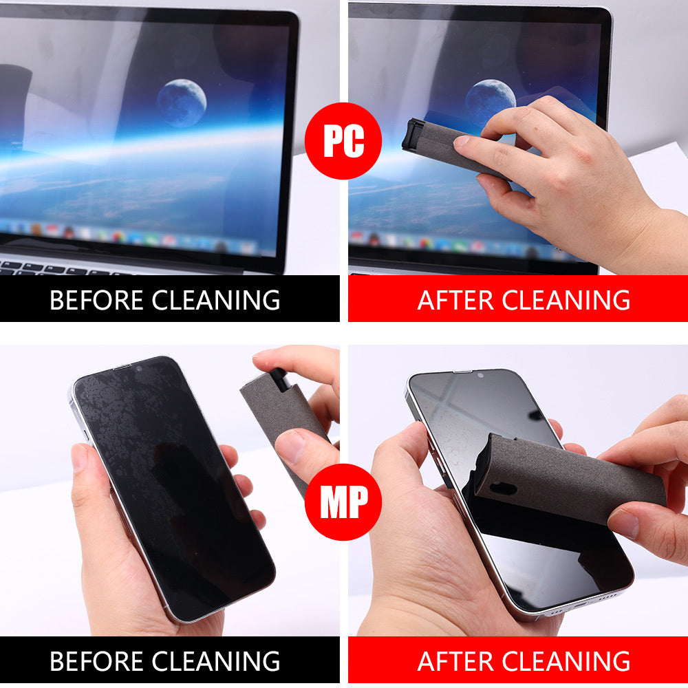 2-in-1 Portable Screen Cleaner Spray & Wipe